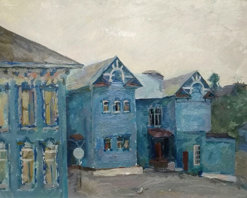 Курочкина (Малышева) Ирина Геннадьевна. Козьмодемьянск. Холст, масло. 50х60. 1989. Художественно-исторический музей имени А.В.Григорьева.