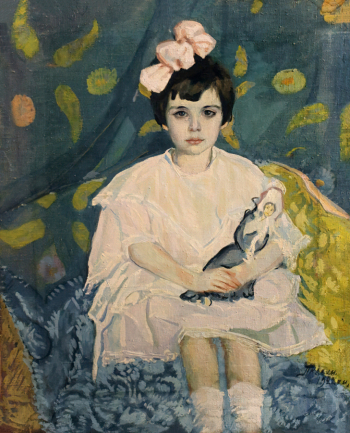 Келин Пётр Иванович. Портрет девочки. Холст, масло. 75х61. 1922. Государственный музей-заповедник Зарайский кремль.