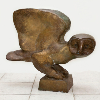 Белашов Александр Михайлович. Сова. Бронза. 90х36х70. 1973. Государственный Дарвиновский музей.