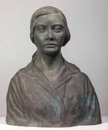 Вайнер Лазарь Яковлевич. Комсомолка. Бронза. 53,5х42,5х27. 1928. Государственная Третьяковская галерея.