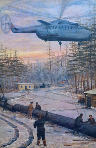 Артемьев Николай Иванович. Будни Аэрофлота. Холст, масло. 90х60. 1987. Балашихинский историко-художественный музей.