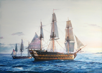Гревцев Антон Юрьевич. Копия картины Джеффа Ханта. Холст, масло. 50x70. 2018. Авторское собрание.