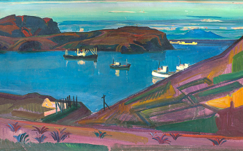 Лошаков Олег Николаевич. После тайфуна. Картон, масло. 50х78. 1972. Тульский музей изобразительных искусств.