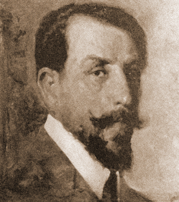 Пискарёв Павел Алексеевич. Автопортрет. Холст, масло. 20 век. Местонахождение работы неизвестно.