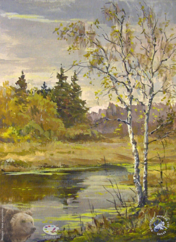 Акимов Николай Владимирович. Берёзы. Холст, масло. Частное собрание.