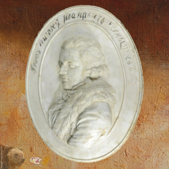 Рашет Яков Иванович. Портрет графа Г.И.Чернышева. Мрамор, резьба. 45х60х10. 1790-е. Государственный исторический музей.