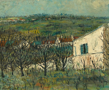 Морис Утрилло. Пейзаж Монманьи. Доска, масло. 38х46. 1907. Частное собрание.