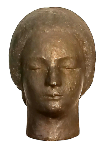 Залькалн Теодор Эдуардович. Женская голова. Бронза. 12х23х20,5. 1930. Государственный Русский музей.
