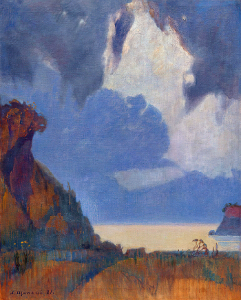 Щипачёв Ливий Степанович. Тьмутаракань. Холст, масло. 143х114,7. 1982. Курская государственная картинная галерея имени А.А.Дейнеки.