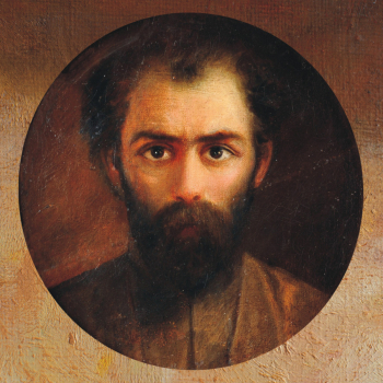 Хетагуров Коста Леванович. Автопортрет. Холст, масло. 29х29. 1880-е. Художественный музей имени Махарбека Туганова.