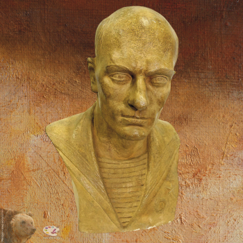 Цаплин Дмитрий Филиппович. Портрет Героя Советского Союза А.С.Морухова. Терракота. 54х39х31,3. 1947. Курская государственная картинная галерея имени А.А.Дейнеки.