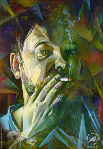 Ваганов Александр Григорьевич. Автопортрет. Холст, масло. 68х47. 1994. Авторское собрание.