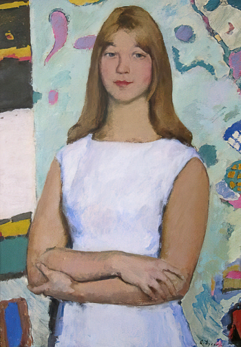 Дудник Степан Ильич. Оля Кондратьева. Холст, масло. 100х70. 1964. Рязанский государственный областной художественный музей имени И.П.Пожалостина.