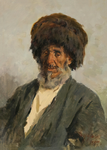 Дудник Степан Ильич. Портрет старика. Холст, масло. 70х50. 1957. Вятский художественный музей имени В.М. и А.М.Васнецовых.
