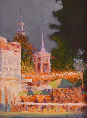 Кузовков Вадим Львович. Вечерний Азов. Холст, масло. 40х30. 2003. Азовский историко-археологический и палеонтологический музей-заповедник имени А.А.Горбенко.