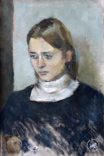 Эвелина Ли. Аня. Холст, масло. 40х27. 1994. Авторское собрание.