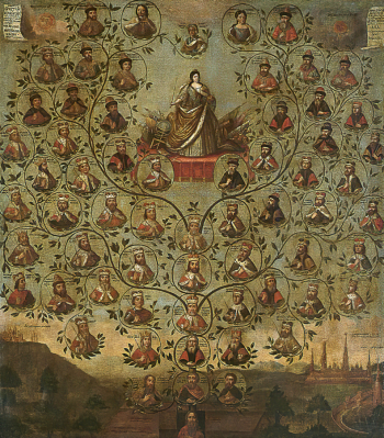 Никитин Иван Никитич. Родословное древо русских царей. Холст, масло. 158х145. 1731. Государственный Русский музей.
