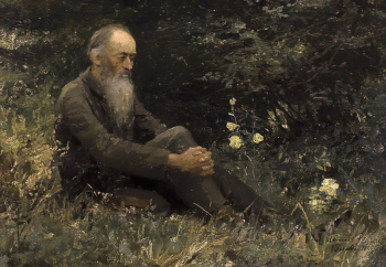 Владимиров Иван Алексеевич. Портрет отца художника. Холст на картоне, масло. 23х31. Иркутский областной художественный музей имени В.П.Сукачева.