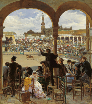 Хосе Аранда Хименес. На арене. Доска, масло. 51х46. 1870. Музей Кармен Тиссен (Малага).