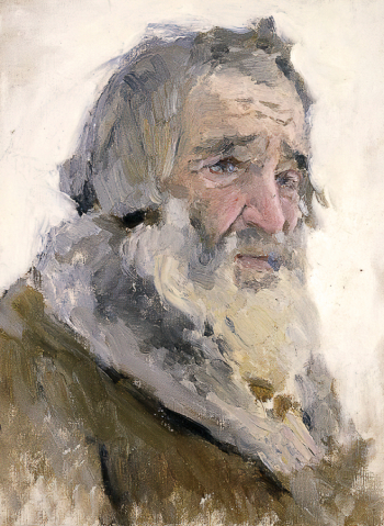 Архипов Абрам Ефимович. Мужик в тулупе. Холст, масло. 28х21. Начало 20 века. Художественная культура Русского Севера.