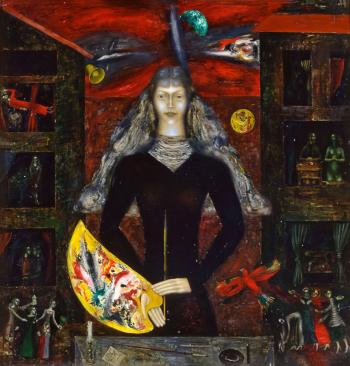 Ситников Александр Григорьевич. Портрет художницы. Картон, масло. 92х89. 1977. Художественная культура Русского Севера.