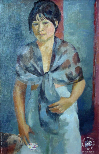 Эвелина Ли. Мама. Холст, масло. 32х20. 1993. Авторское собрание.