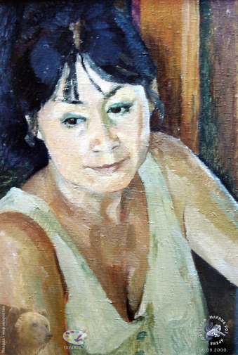 Эвелина Ли. Мама. Холст, масло. 35х20. 1994. Авторское собрание.