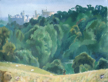 Эвелина Ли. Озеро Сванборн. Бумага, гуашь. 22х30. 1999. Авторское собрание.