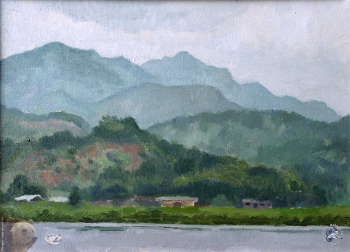 Эвелина Ли. Полдень. Холст, масло. 20х35. 1994. Авторское собрание.