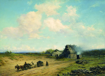 Соколов Пётр Петрович. Проезжая дорога. Холст, масло. 58х81. 1865. Государственная Третьяковская галерея.