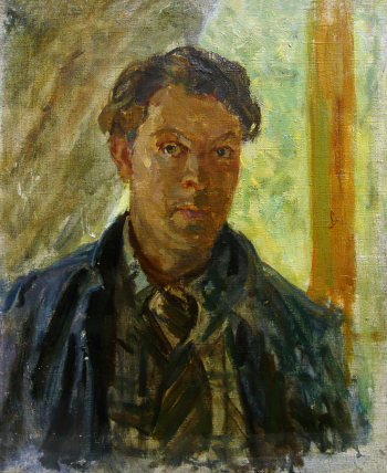 Булгаков Василий Иванович. Автопортрет. Холст, масло. 55х46. 1948. Местонахождение картины неизвестно.
