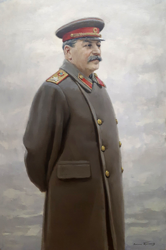Булгаков Василий Иванович. Портрет И.В.Сталина. Холст, масло. 100х67. 1949. Государственный центральный музей современной истории России.