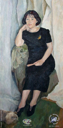 Эвелина Ли. Таня. Холст, масло. 70х35. 1995. Авторское собрание.