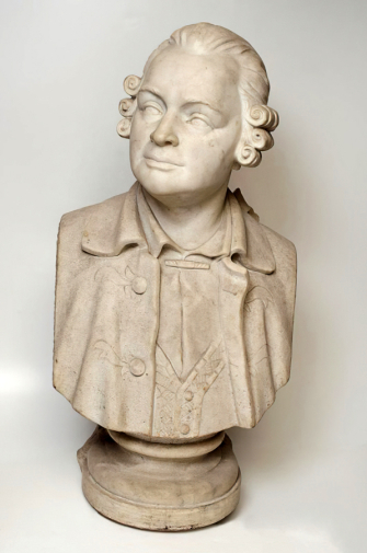 Рукавишников Иулиан Митрофанович. М.В.Ломоносов. Мрамор. 90х46х30. 1950-е. Государственный биологический музей имени К.А.Тимирязева.