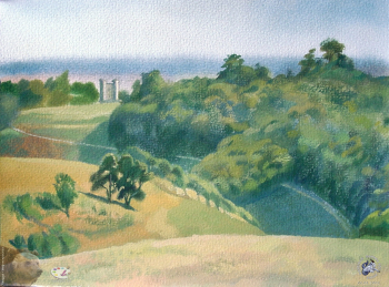 Эвелина Ли. Тишина. Бумага, гуашь. 22х30. 1999. Авторское собрание