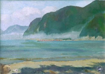 Эвелина Ли. У моря. Холст, масло. 20х35. 1994. Авторское собрание.
