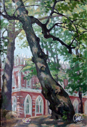 Эвелина Ли. Царицыно. Холст, масло. 45х30. 1995. Авторское собрание.