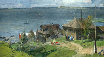 Крылов Иван Александрович. Чухлома. Холст, масло. 55х100. 20 век. Удмуртский республиканский музей изобразительных искусств.