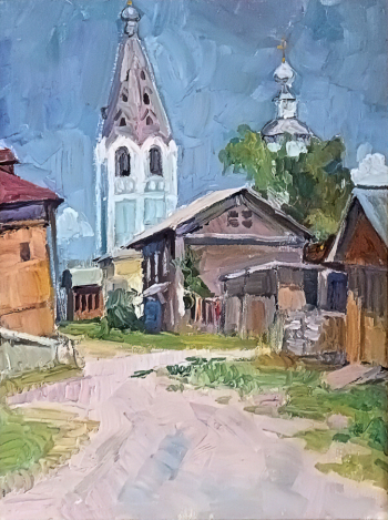 Максимова-Анохина Елена Николаевна. Уголок Чухломы. Холст на картоне, масло. 40х30. 2013. Костромской государственный историко-архитектурный и художественный музей-заповедник.