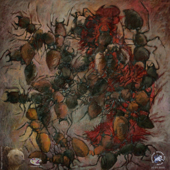 Шувалов Артур Анатольевич. Муравьи. Холст на картоне, масло. 100х100. 1998. Авторское собрание.