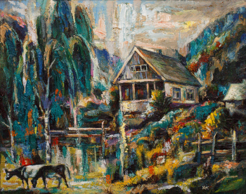 Мижев Умар Крым-Гериевич. Тебердинский мотив. Холст, масло. 40х50. 2003. Государственный музей искусства народов Востока.