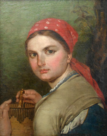 Бугаевский-Благодарный Иван Васильевич. Женская головка. Холст, масло. 24х30. 1816. Дальневосточный художественный музей.