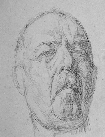 Абугов Семён Львович. Автопортрет. Бумага, карандаш. 29,9х21,1. 1943. Пермская государственная художественная галерея.