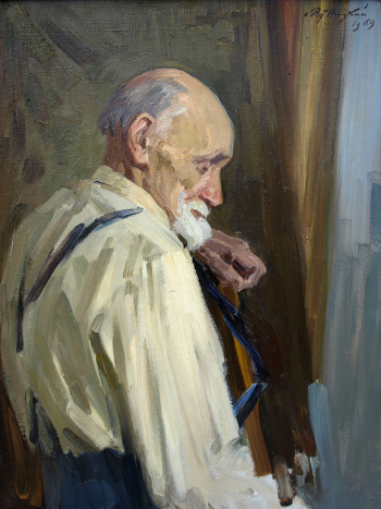 Ротницкий Семён Аронович. Портрет художника И.В.Лапускина. Холст, масло. 80х60. 1969. Мемориальный музей-усадьба художника Н.А.Ярошенко.