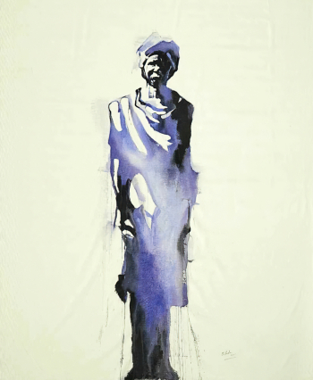 Брюс Кларк. Руандийка. Холст, акрил. 264х169. 2001. Частное собрание.