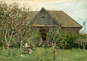 Васнецов Аполлинарий Михайлович. За варкой варенья. Холст, масло. 47,1х66,8. 1892. Вятский художественный музей имени В.М. и А.М.Васнецовых.
