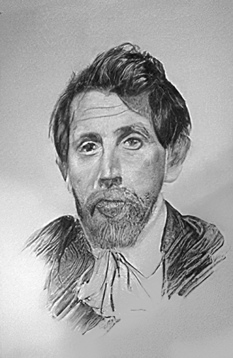 Савинский Василий Евменьевич. Петровский Иван Владимирович. Бумага, карандаш. 32,5х25,3. Конец 19 или начало 20 века. Научно-исследовательский музей при Российской Академии художеств.
