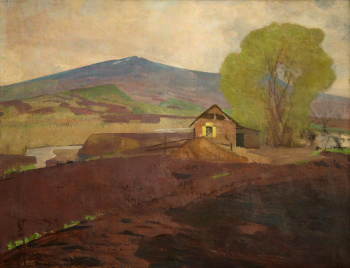 Эберлинг Альфред Рудольфович. Алтайская весна. Холст, масло. 60х77,5. 1943. Государственный художественный музей Алтайского края.