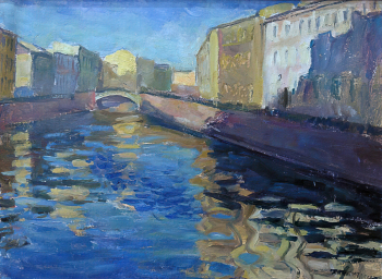 Эйбушитц Юрий Николаевич. Солнечный Ленинград. Оргалит, масло. 50,5х69. 1978. Музей истории и культуры города Златоуста.