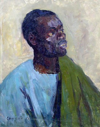 Симкин Ефим Давидович. Жорж из Ганы. Холст на картоне, масло. 59х47. 1957. Картинная галерея (Красноармейск).